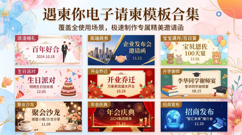 朋友聚会电子请柬怎么设计？氛围感拉满的设计干货合集